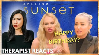 Selling Sunset  Therapist Reacts to Christine and Marys TENSE Conversation [upl. by Aihtnamas]