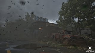 Testing Tornado wind with Quixel trees Unreal Engine 53 Lumen Nanite [upl. by Assirhc]