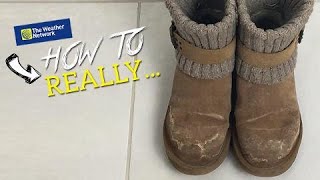 How to really clean salt stains off boots mats and clothes simple method [upl. by Yelkrab]