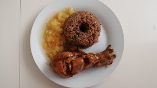 Arroz relleno pollo al horno y piña en almíbar [upl. by Voorhis893]