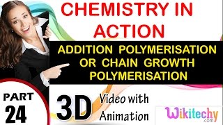 addition polymerisation or chain growth polymerisation class 12 chemistry subject cbse [upl. by Bertasi]