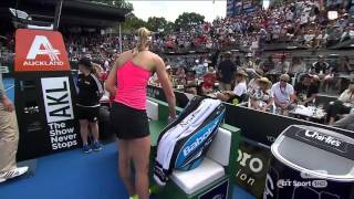 Ostapenko throws her racket at a ballboy [upl. by Elamef]