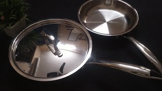 Bergner tripro Triply cookware reviewunboxing in tamil amazonhaul Fry pan Saute pan review [upl. by Gilda]