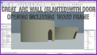 Revit A Arc Slanted Wall Opening Familywith Frame Tutorials [upl. by Brandenburg521]