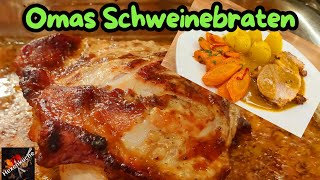 Omas Schweinebraten aus dem Backofen saftig und zart mit einer leckeren Soße [upl. by Dehnel]