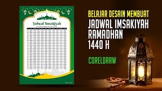 cara membuat desain jadwal imsakiyah ramadhan di coreldraw [upl. by Burton]