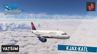 Microsoft Flight Simulator 2020  Jacksonville KJAX  KATL Atlanta  Fenix A319  Vatsim [upl. by Shaum164]