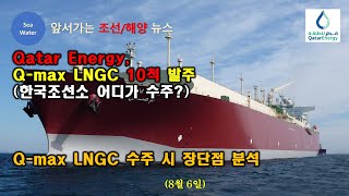 Qatar Energy Qmax LNGC 10척 발주한국조선소 어디가 수주 Qmax LNGC 수주 시 장단점 분석 [upl. by Tnerb]