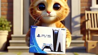 quotKitten’s Dream Come True Earns and Buys a PS5 🐱🎮💸quot cat ai ps5 [upl. by Ahsemrac695]