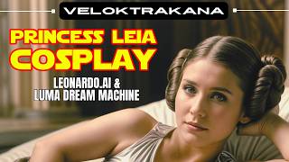 Princess Leia cosplay inspired by the quotSlave Leiaquot look  aigeneratedvideos [upl. by Letnuahc]