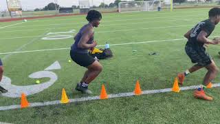 FOOTBALL DRILLS Medicine Ball and Cone Training for Change of Direction and Explosion [upl. by Bax]