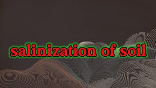 salinization of soil [upl. by Drarrej170]