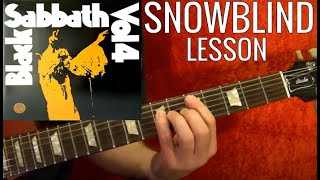 Snowblind by Black Sabbath  Guitar Lesson [upl. by Holbrooke858]