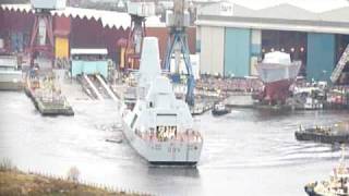 HMS Dragon Type 45 Destroyer Launch [upl. by Nerrej362]