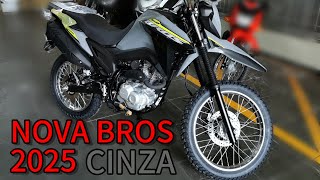 LANÇAMENTO DA NOVA NXR BROS 160 CINZA 2025 l Confira em detalhes as principais novidades [upl. by Xerxes]