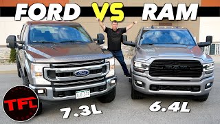 Ram HD or Ford Super Duty I Pick My Favorite Gas V8 Heavy Weight Truck [upl. by Yrrot]