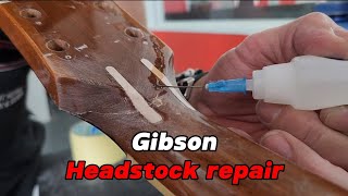 Gibson Herb Ellis headstock repair [upl. by Rochelle]