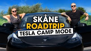 Vi drar till Skåne Sover i bilen tre nätter Tesla Camp Mode [upl. by Tombaugh231]