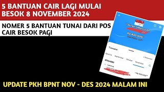 5 BANSOS CAIR BESOK 8 NOVEMBER 2024❗️NOMER 5 BANTUAN TUNAI DARI POS [upl. by Nangatrad]