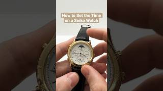 How to set the time on a Seiko Watch [upl. by Aeriel683]