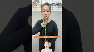 How to tie a square knot scarf Headscarf Necktie for ladies fashion scarfstyles [upl. by Miarzim]