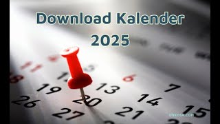 Download Kalender 2025 PDF CDR AI JPG Gratis Update 2025 [upl. by Ecnatsnok28]