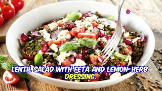 Mediterranean Lentil Salad with Feta amp Lemon dressing [upl. by Base935]