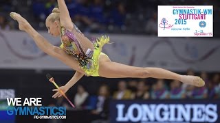 2015 Rhythmic Worlds Stuttgart GER  Highlights 2 ClubsRibbon Finals  We Are Gymnastics [upl. by Suzette]