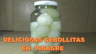 Cómo Hacer CEBOLLITAS en VINAGRE Super FÁCIL Mejor CASERAS  CEBOLLITAS en CONSERVA  Deliciosas [upl. by Nnav897]