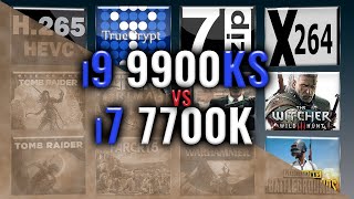 Intel i9 9900KS vs i7 7700K Benchmarks  Test Review  Gaming  15 Tests [upl. by Fineberg]