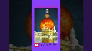 3d VFX effect 3d planets rotating over temple solarsystem3d goldentemple [upl. by Ahselat]