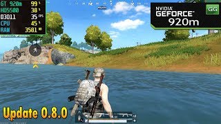 PUBG Mobile Sanhok on Nvidia 920m  920mx  Core i5  2018 Benchmark Test [upl. by Eceirtal851]