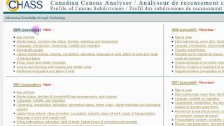 Finding Canadian Census Data using CHASS [upl. by Enilesoj509]