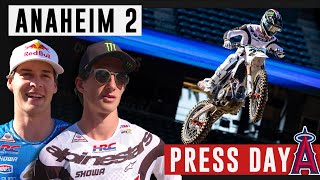 2023 Anaheim 2 Supercross  Press Day ft Sexton Lawrence and more [upl. by Serene251]