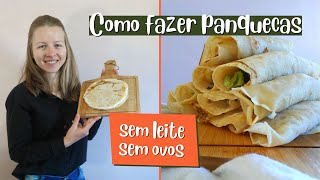 Como fazer massa de panqueca sem leite sem ovos e sem liquidificador [upl. by Featherstone]