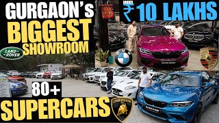 GURGAON Biggest Luxury Cars Showroom With 80 Cars Stock  YDMC [upl. by Ilsel]