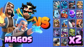 TRIO DE MAGOS VS TODAS LAS CARTAS x2  Clash Royale [upl. by Nils148]