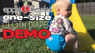 AppleCheeks One Size Diaper Demo  Review  Clothdiapers [upl. by Gaylor]