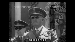 Gen Franco Takes The Salute  28th Anniversary of Nationalist Victory  Spanish Civil War  May 1967 [upl. by Aynor]