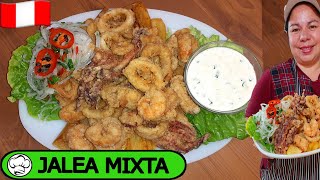 JALEA MIXTA  JALEA DE PESCADO Y MARISCOS  RECETA FACIL [upl. by Nesrac]