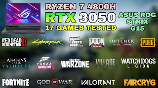 ASUS ROG Strix G15  RTX 3050  Ryzen 7 4800H  Test in 17 Games in 2022 [upl. by Mulry]