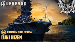 WoWS Legends  Hizen  Premium Ship Review [upl. by Enileqcaj]