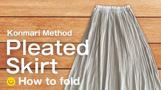 How to fold Pleated Skirt Konmari Method [upl. by Alfi]