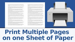 How to print multiple pages on one sheet of paper [upl. by Abrahamsen]