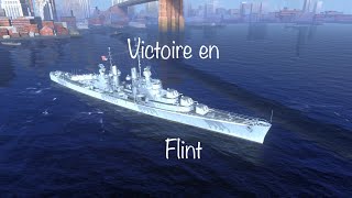 World of Warships Blitz  Chantier Naval  Victoire en Flint  Croiseur américain Premium Tiers 7 [upl. by Trbor]