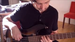 Santana  Bass Playalong quotRunnin´ quot Bass Solo Cover [upl. by Htenaj]