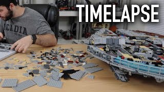 2017 LEGO Star Wars UCS Millennium Falcon 75192 TIMELAPSE BUILD [upl. by Yennek]