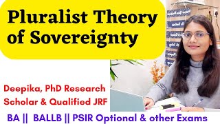 Pluralist Theory of Sovereignty  Critically Explain Pluralist Theory of Sovereignty  Deepika [upl. by Osner]