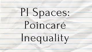 Doubling Measures amp Poincare InequalityLecture 17 [upl. by Okoyik]