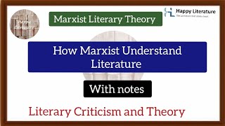 Marxism and Literature How Marxist Understand Literature with notes HappyLiterature [upl. by Oringa]